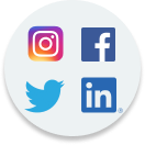 Icon image with social media logos